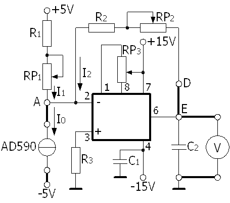 溫度傳感器及溫度控制實(shí)驗(yàn)(AD590)(圖2)